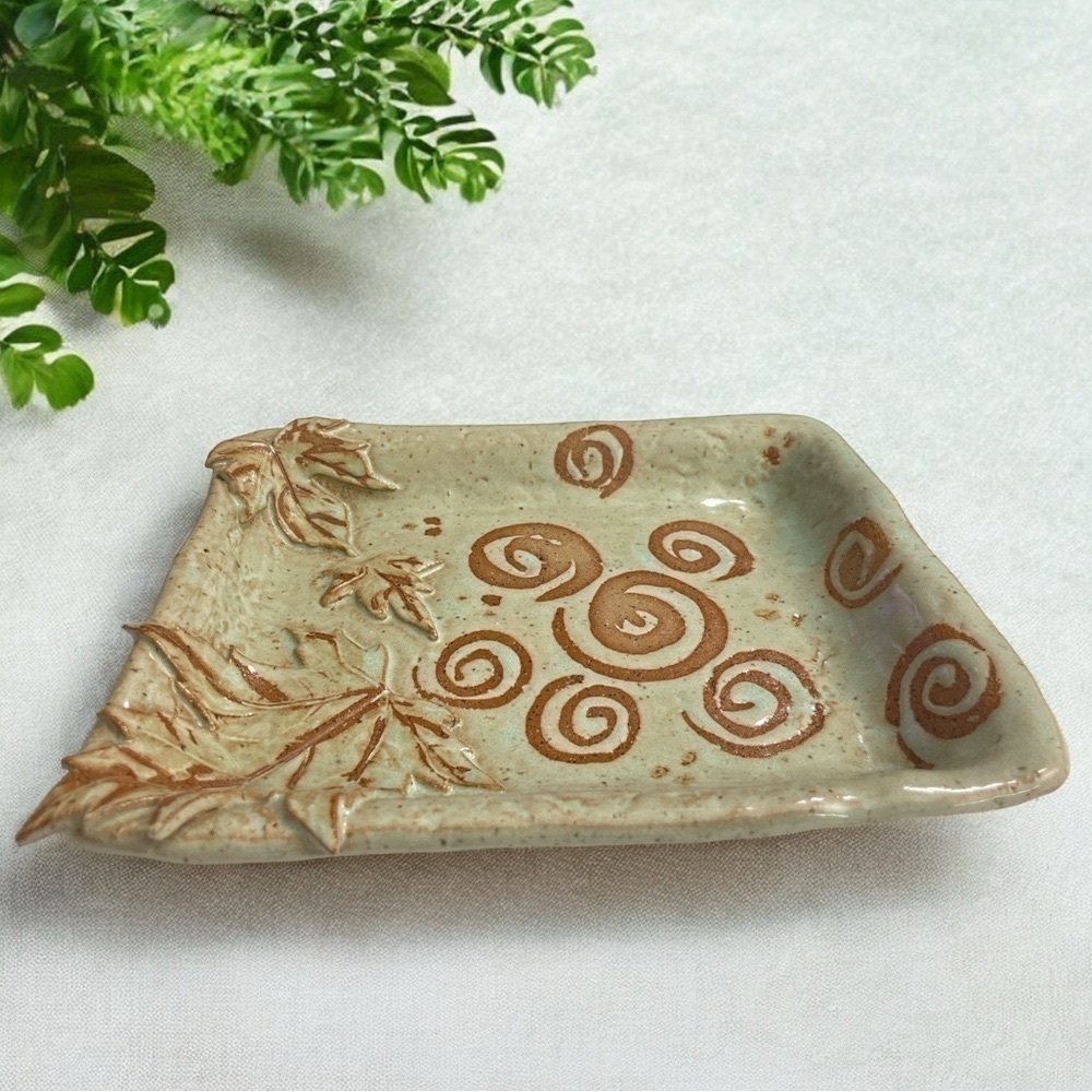 Handmade serving dish pottery for N. Hyde from Montreat Center.